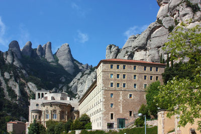 Low angle view of buildings in city