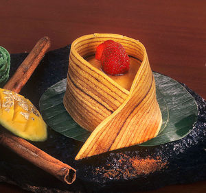 High angle view of fruits on table