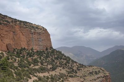 Scenic view of rocky mountains against sky