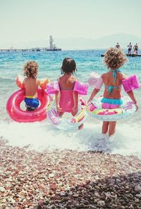 Children playing on beach