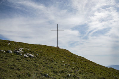 Scenic view of land against sky