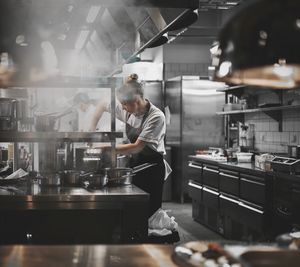 Man working in restaurant