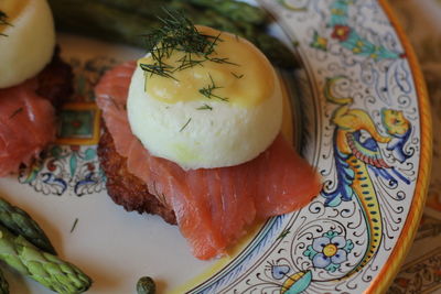 Close-up of food on table