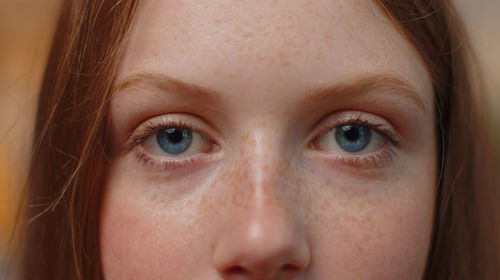 Close-up portrait of young woman