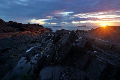 Scenic view of landscape during sunset