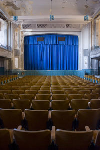 Empty chairs in room