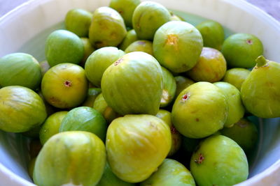 High angle view of fruits in container