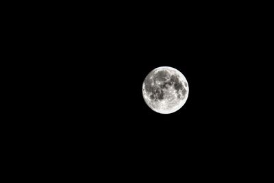 Low angle view of moon at night