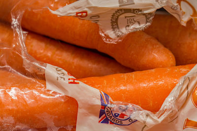 Close-up of orange for sale in market