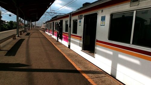 Train at railroad station