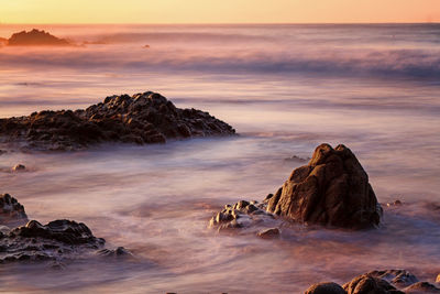 View of rocks on beach