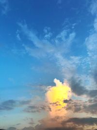 Low angle view of clouds in sky