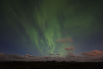 Scenic view of sky at night