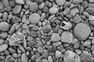 Full frame shot of stack of stones