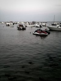 Boats sailing in sea