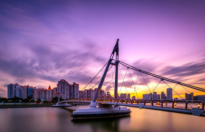 Bridge over sea in singapore