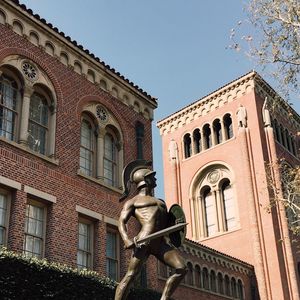 Low angle view of statue against clear sky