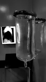 Close-up of glass jar on table