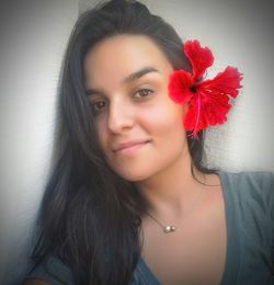 Girl on flower