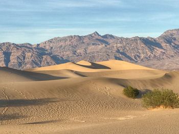 Scenic view of desert against sky