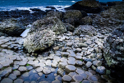 Pebbles on shore