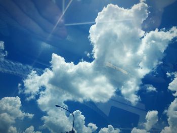 Low angle view of cloudy sky