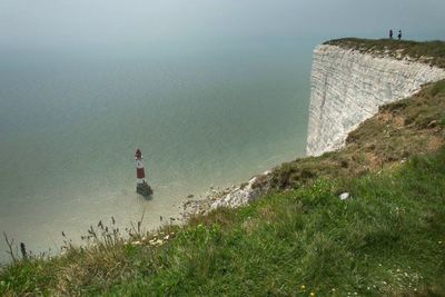 High angle view of calm sea