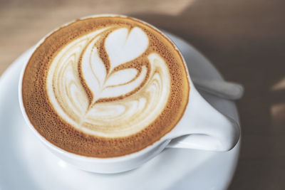 Close-up of coffee on table