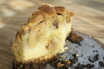 Close-up of cake on table