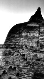 Low angle view of old building against sky