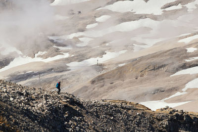 Scenic view of snowcapped mountains