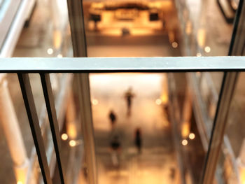 Close-up of illuminated glass window