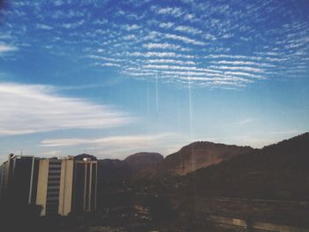 Built structure against cloudy sky