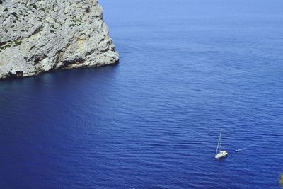 High angle view of sea