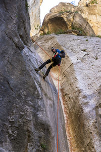 View of rock formation on mountain