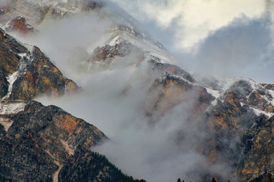 Low angle view of mountain against sky