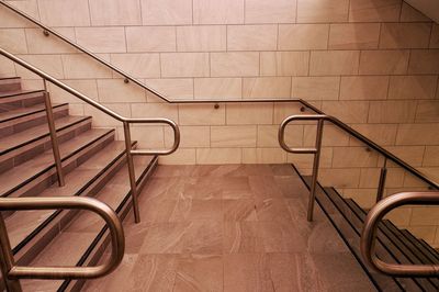 High angle view of spiral staircase