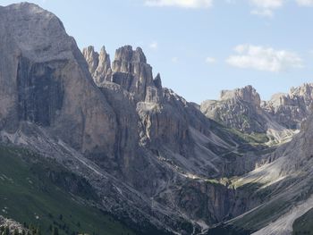 Scenic view of rocky mountains against sky