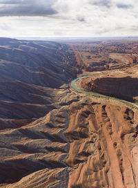 The raplee anticline, unique geology aerial in southern utah