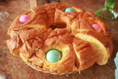 Close-up of easter cake