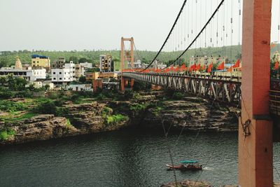 Bridge over river in city