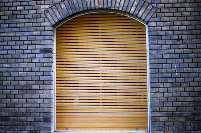 Closed window of building