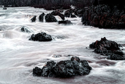 Scenic view of waterfall