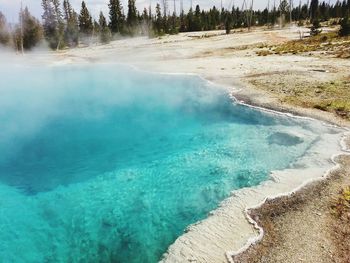 Scenic view of yellowstone national park