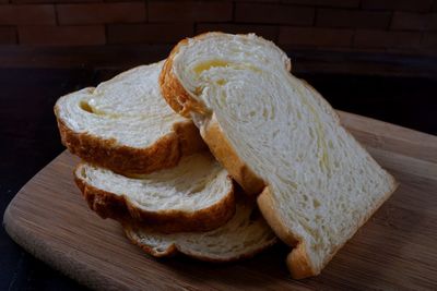 Close-up of bread on table