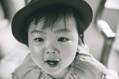 Close-up portrait of cute boy