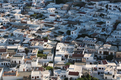 High angle shot of townscape