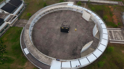 High angle view of empty park