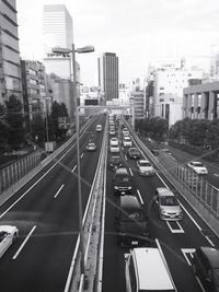 Road passing through city street