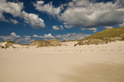 Panoramic view of desert against sky